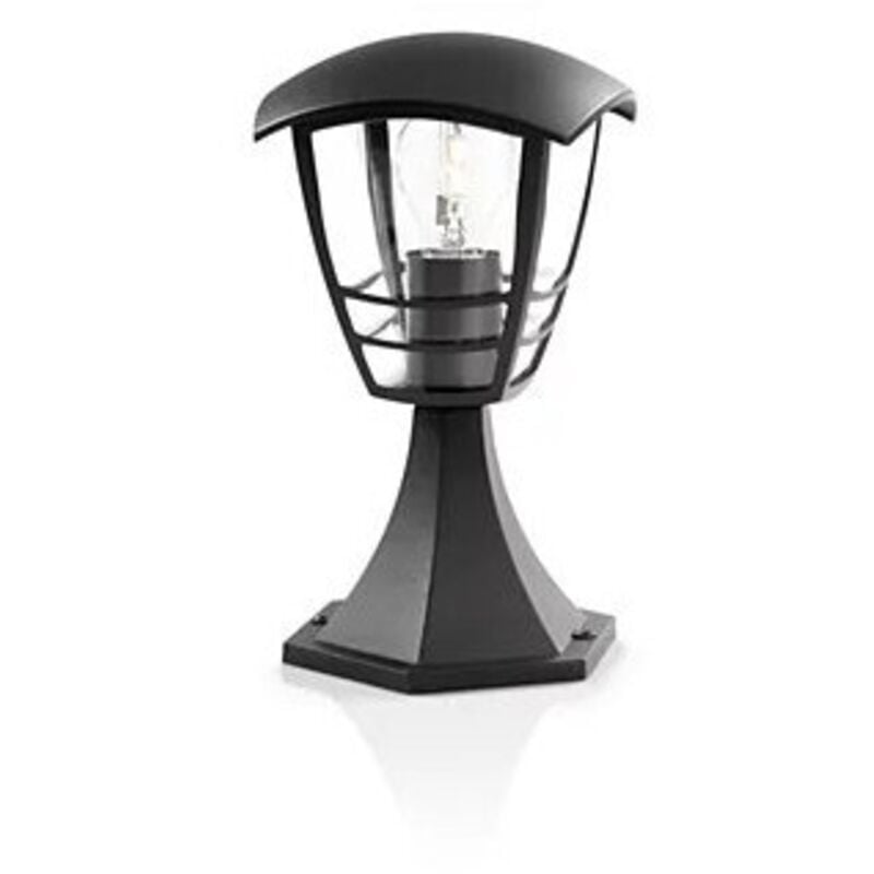 Ensemble d'éclairage extérieur Philips myGarden Creek : Applique murale noire IP44 + Ampoule led ultra-efficace E27 4W (équivalent 60W)