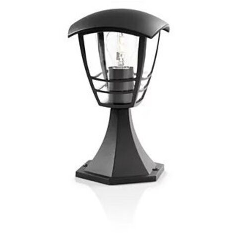 Ensemble d'éclairage extérieur Philips myGarden Creek : Applique murale noire IP44 + Ampoule LED ultra-efficace E27 4W (équivalent 60W)