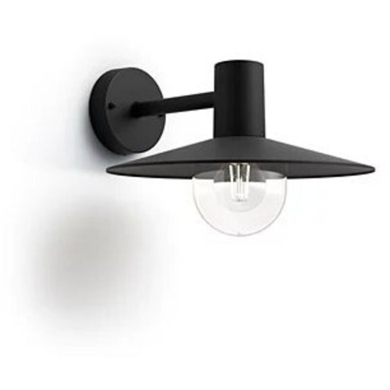 Ensemble d'éclairage extérieur Philips myGarden Robin : Applique murale noire IP44 + Ampoule led filament E27 4,3W (équivalent 40W)