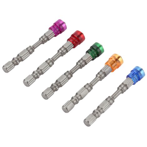Ensemble d'embouts de tournevis magnétiques cruciformes PH2 pour vis à plaques de plâtre, tige de 1/4 pouce (couleurs assorties)