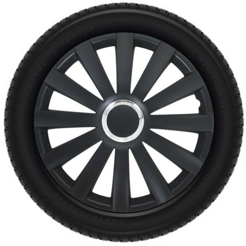 Autostyle - Ensemble d'enjoliveurs - 17 pouces - Spyder Noir