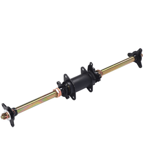 Ensemble d'essieu arrière Go Kart, 750mm, 29 pouces, avec support de fixation de cadre et brides de moyeu à boulons, pour véhicules tout-terrain ATV, Tricycle à dérive