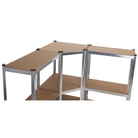 Ensemble d'Étagère d'angle à Charge Lourde Grise : 160 X 70 X 40 cm Robuste et Polyvalente, 700 kg