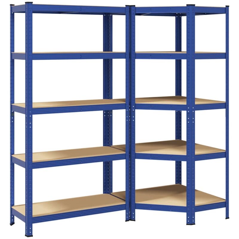 Vidaxl - Ensemble d'étagères à 5 niveaux 2 pcs acier bois d'ingénierie