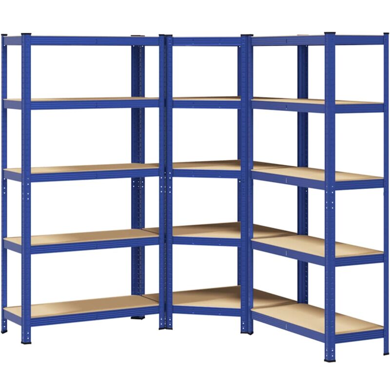 Vidaxl - Ensemble d'étagères à 5 niveaux 3 pcs acier bois d'ingénierie