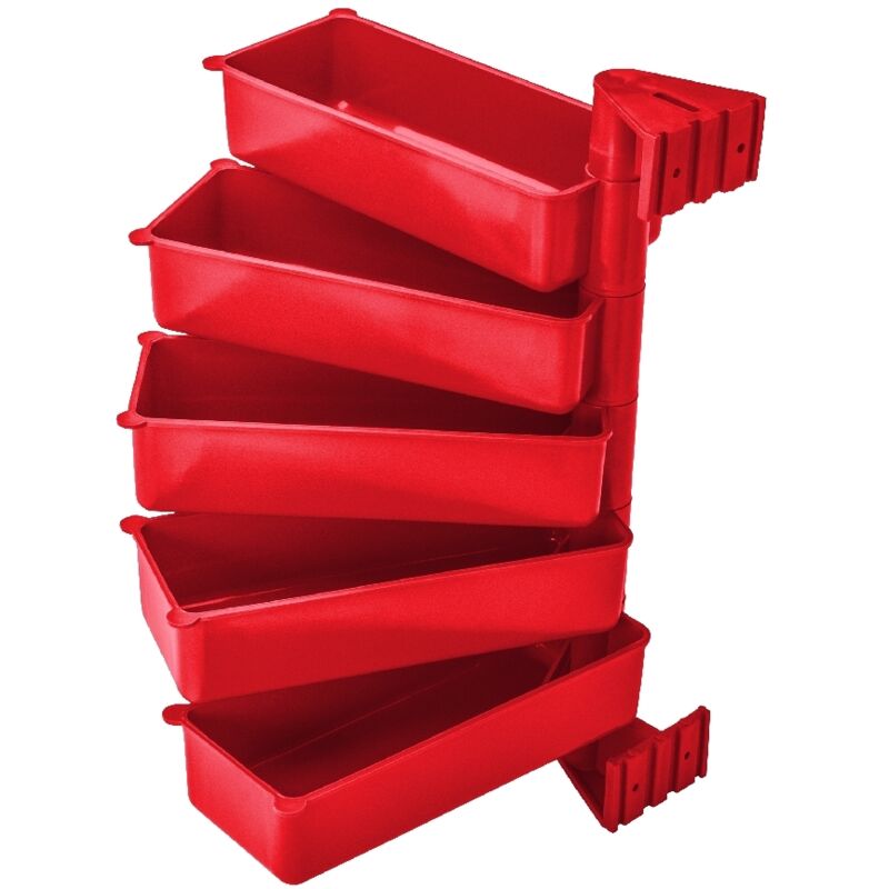 Ensemble D'Étagères Pivotantes 5 Éléments Rouges - Croix 5 Éléments Noires