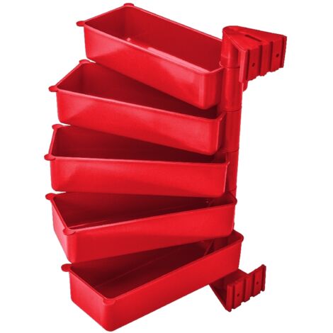 ENSEMBLE D'ÉTAGÈRES PIVOTANTES 5 ÉLÉMENTS ROUGES - CROIX 5 ÉLÉMENTS NOIRES