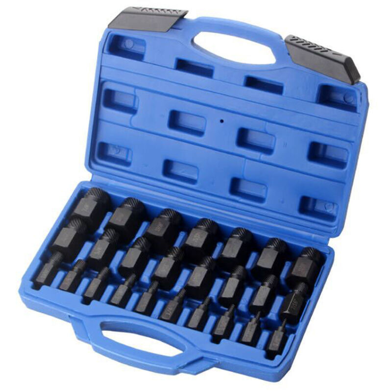 Ensemble d'extracteurs de vis 25 pièces Extracteur de boulons cassés Extracteurs de broches et d'écrous utiles Vis dénudées Goujons Raccords Outil