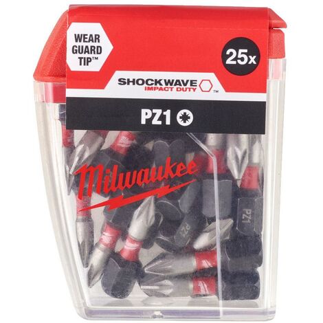 Milwaukee x25 Embouts Torx 25 de Vissage Shockwave 25mm (4932430880)