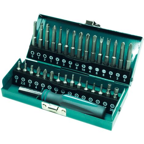 Ensemble d'inserts de 30 pièces + poignée Wolfcraft 1386000