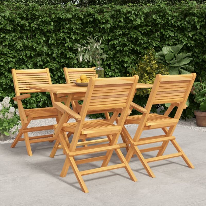 Vidaxl - Ensemble à dîner de jardin 5 pcs Bois de teck massif