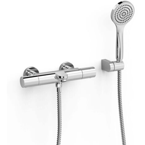 Ensemble douche bain-douche thermostatique Chrome - TRES 19017419