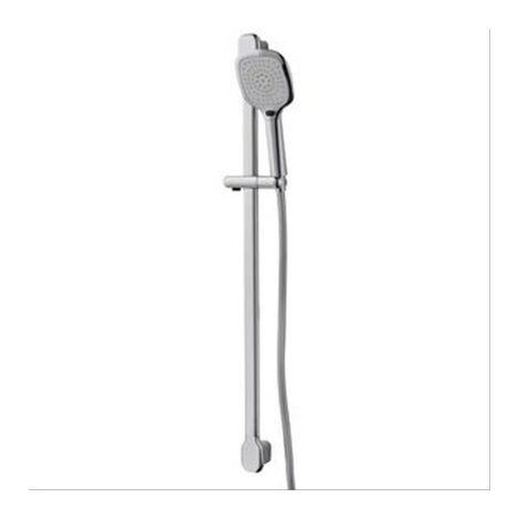 Ensemble douche Cube chromé L=700mm, flexible 1,5m, curseur réglable
