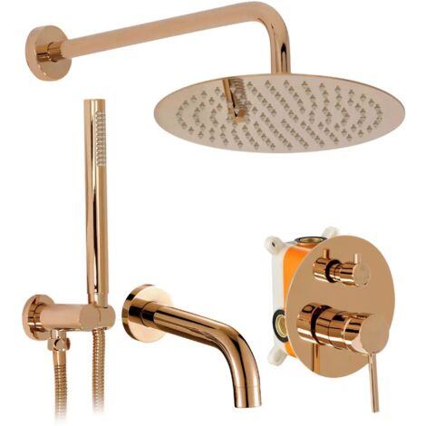 Ensemble Douche Et Baignoire Rea Lungo Copper  + Box