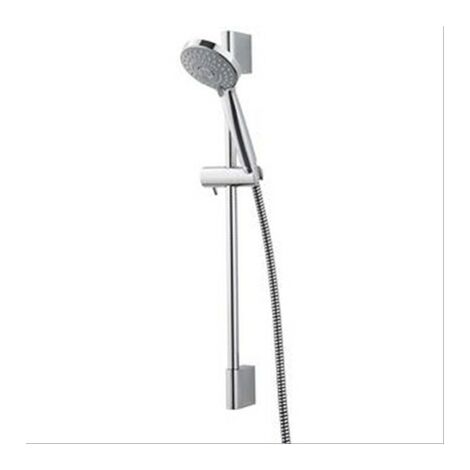 Ensemble douche Luco chromé L=600mm, barre Ø18mm, 3 jets