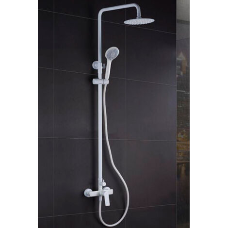 Ensemble Douche Monocommande Luxor Blanc Mat Imex Imex Bdx023 Bl