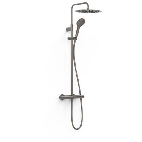Ensemble douche robinet thermostatique 2 voies Over‑wall Graphite - TRES 19039314GR