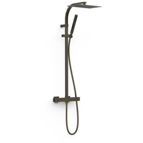 Ensemble douche robinet thermostatique 2 voies Over‑wall Noir Bronze - TRES 19039306KMB