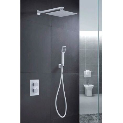 Ensemble Douche Thermostatique Encastré Cies Blanc Mat Imex Imex Gpc009 Bl