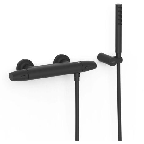 Ensemble douche thermostatique Noir bronze - TRES 19016439KMB