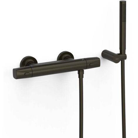 Ensemble douche thermostatique Noir bronze - TRES 19016449KMB