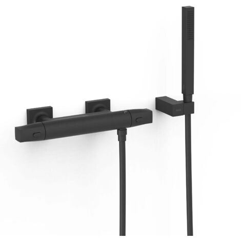 Ensemble douche thermostatique Noir mat - TRES 19016459NM