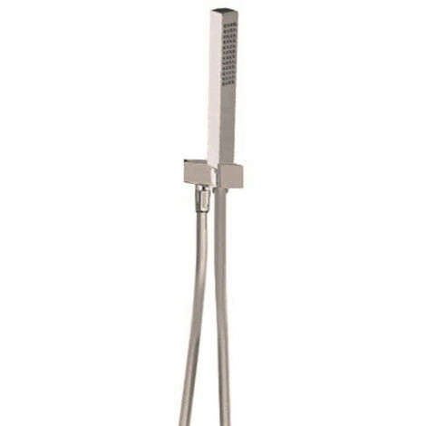 Ensemble douchette à main ABS nickel brossé et flexible - 4759MRNC