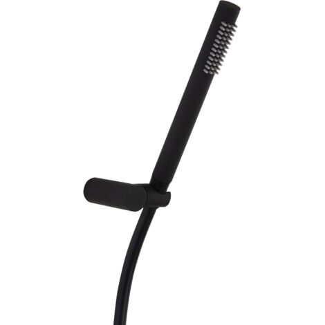 Ensemble douchette à main Noir mat ABS avec flexible et support - 3749DNM