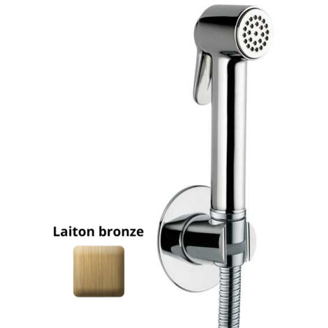 Ensemble douchette avec support et flexible en laiton 125 cm Paloma-Brass laiton antique - Bossini CA2001B022