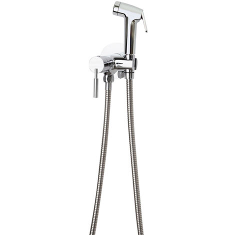 Ensemble douchette et mitigeur WC en ABS à encastrer, chromé - 756801WC