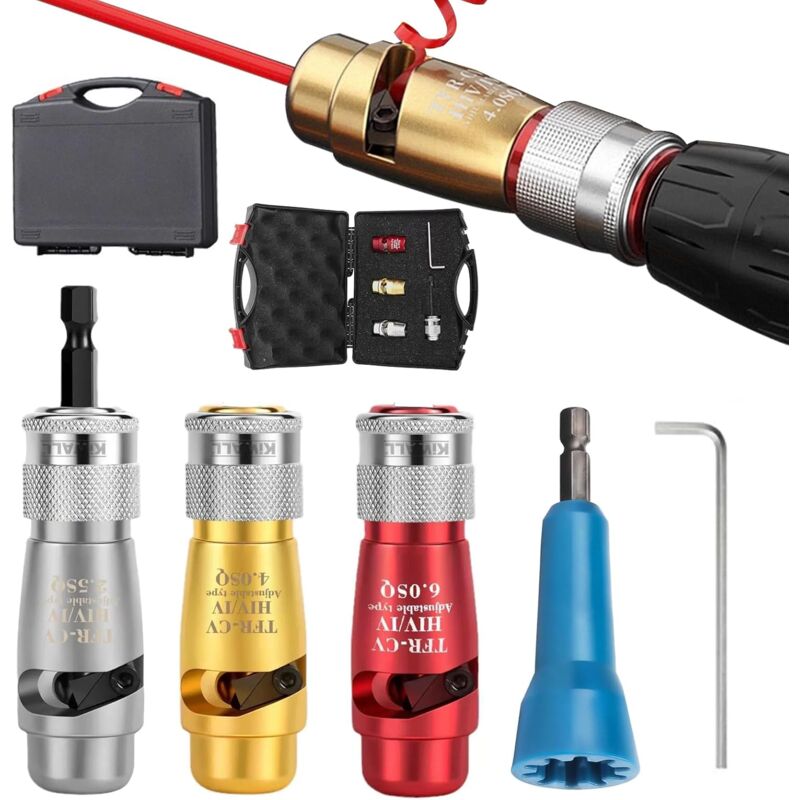 Ensemble d'outils à dénuder portable pour perceuse et écrou de fil – Outil de torsion de fil pour perceuse, dénudeur de fil de forage, outil de