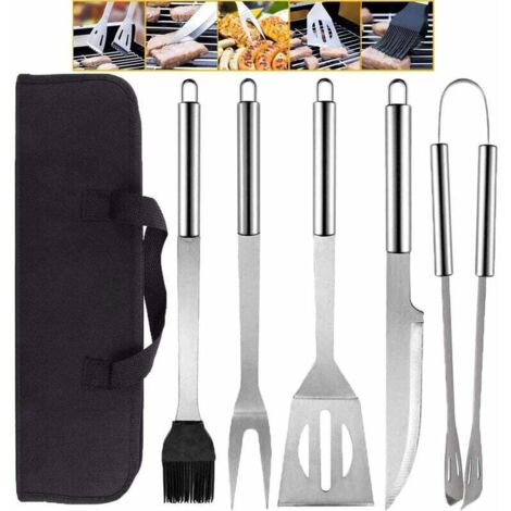 Ensemble d'Outils De Barbecue, Kit Ustensiles De Barbecue, Acier Inoxydable Barbecue Outils, Ustensiles de Barbecue Portables - Barbecue Ensemble d'outils pour Extérieur/Camping/Jardin-Fei Yu