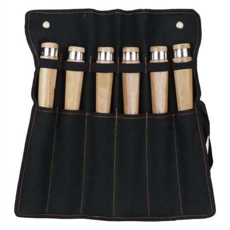 Ensemble d'outils de ciseau à bois, Kit de couteaux à découper le bois avec sac pour charpentier