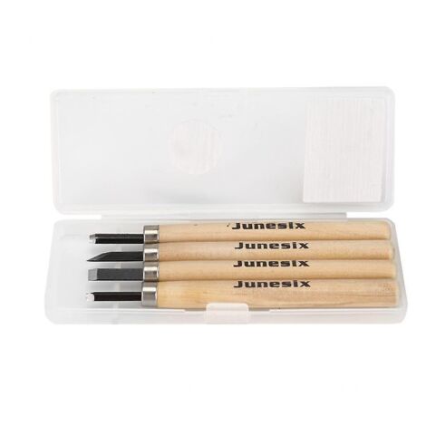 Ensemble d'outils de couteau à découper de ciseau de travail du bois de 4 pièces