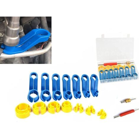 Ensemble d'outils de déconnexion de conduite de carburant AC de voiture, compresseur de remplacement, outils de réparation automatique de tuyau de climatisation de 16 pièces