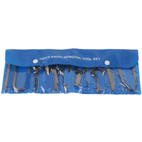Ensemble d'outils de démontage audio de voiture de 20 pièces dans un sac bleu