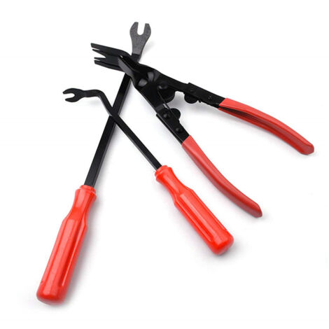 Ensemble d’outils de démontage de panneaux de porte auto, kit 3 pièces avec sac en toile