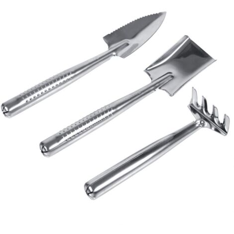 Ensemble D'outils de Grattage de Jardin avec Pelle, Ensemble D'outils de Jardin de Truelle de Jardin de 3 Pièces pour Enlever Les Mauvaises Herbes, Creuser Le Jardinage
