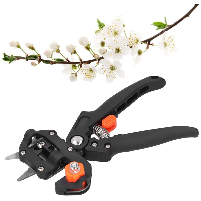 Ensemble d'outils de greffe de jardin Ciseaux de coupe de branches d'arbres Cisailles Sécateur Fournitures professionnelles de jardinage Noir,DUBUNS