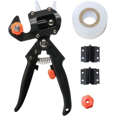 Ensemble d'Outils de Greffe de Jardin GROOFOO - Kit 2 en 1 avec Lames de Rechange et Rubans de Greffe pour la Taille des Branches de Plantes, Vignes et Arbres Fruitiers