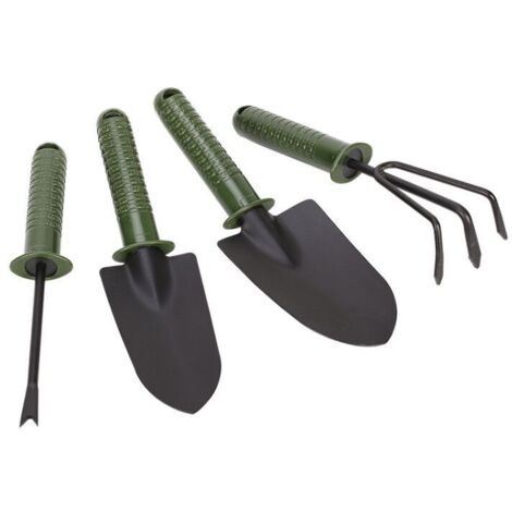 Ensemble d'outils de jardin en acier inoxydable 4 pièces, kit de jardinage, outil antirouille, pour la plantation en jardinière