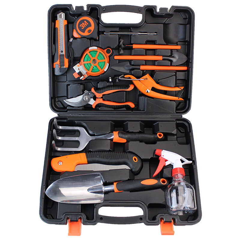 Ensemble d'outils de jardinage 13 pièces Kit d'outils de jardinage Outils à main d'extérieur avec poignée en caoutchouc antidérapante comprenant des