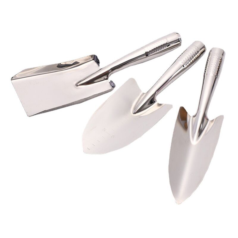 Csparkv - Ensemble D'outils de Jardinage, 3 Pièces Outils de Jardin en Acier Inoxydable avec Pelle à Main, Pelle Pointue, Fourche à Main et bêche,