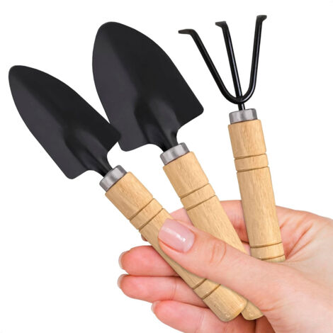 Ensemble d'outils de jardinage (pelle à main, petite pelle, ensemble d'outils de jardinage trois pièces, outils de plantation, petit râteau de jardin)