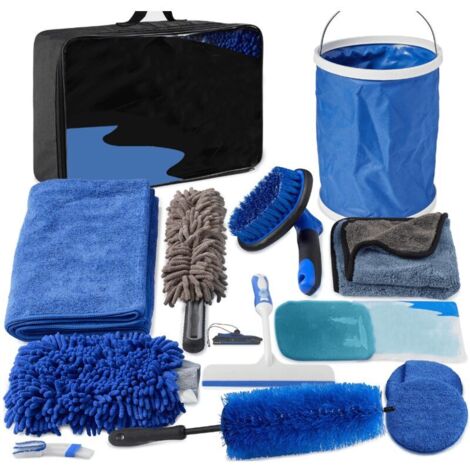 Ensemble d'outils de lavage de voiture haute qualité avec chiffons d'hiver et boîte à outils - Kit de nettoyage complet pour professionnels