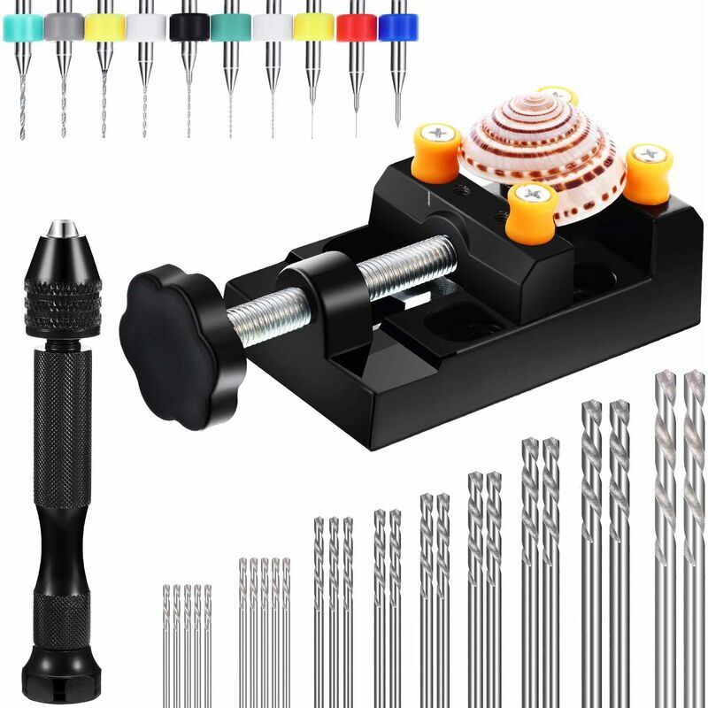 Ensemble d'outils de perceuse à main bricolage 37pcs (foret PCB 0.3-1.2mm)