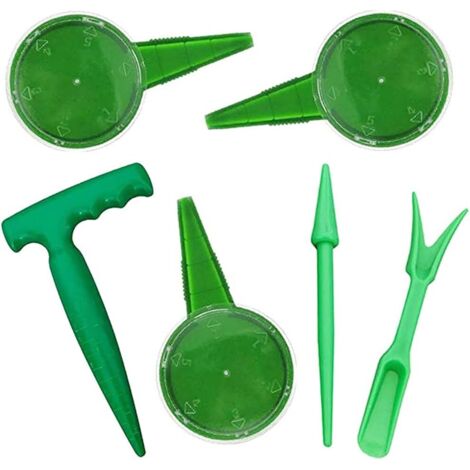 Ensemble d'outils de planteur de 6 pièces, outil de transplantation charnu, outil de jardinage, planteur, planteur, planteur réglable, planteur, planteur de fleurs, outil de jardinage-Fei Yu
