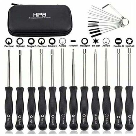 Ensemble d'outils de réglage de carburateur 12 pièces et tournevis de réglage pour moteurs à 2 temps, compatible avec les débroussailleuses et tronçonneuses Poulan, Husqvarna, STHIL et Echo.