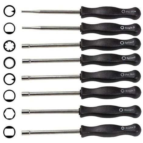 Ensemble d'outils de réglage de carburateur de 8 tournevis de carburateur différents -