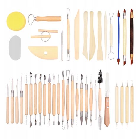 ENSEMBLE D'OUTILS DE SCULPTURE ARGILE PLÂTRE 42 pièces XXL